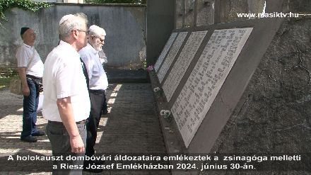 A holokauszt Dombvri ldozataira emlkeztek 2024.06.30-n.